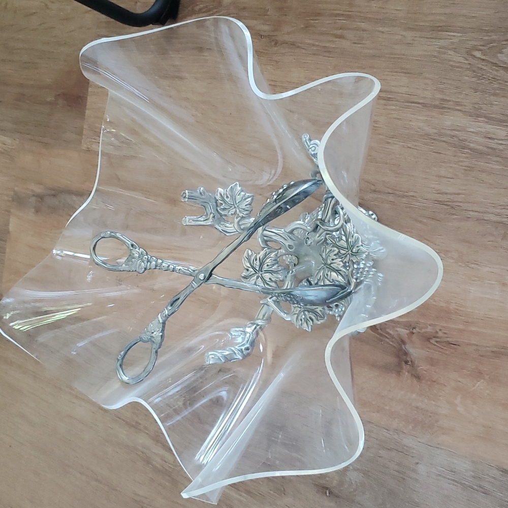 Arthur Court Designs Grape Bowl with Grape Tongs